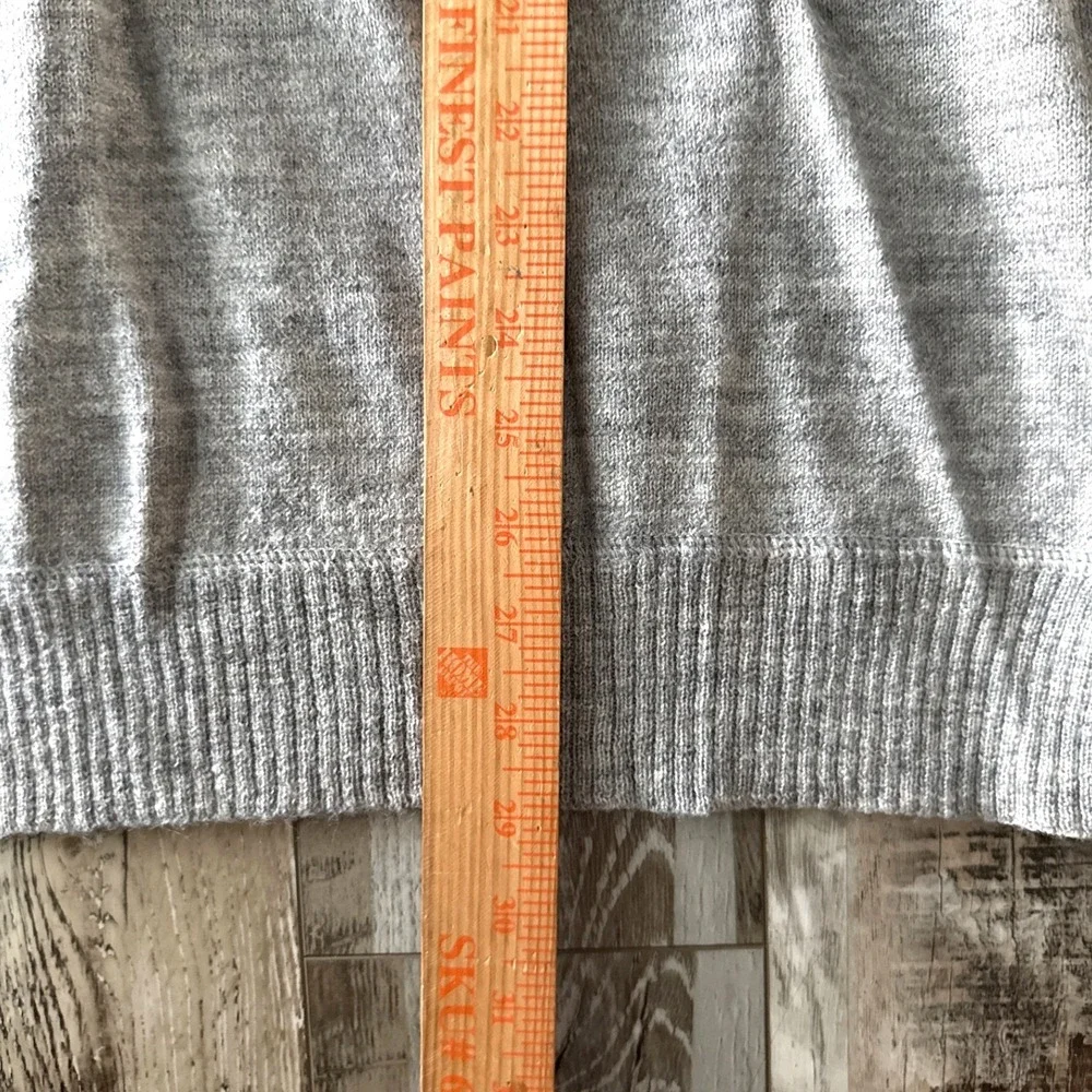 GAP Mens Vintage Minimalist Wool Crewneck Sweater XL Gray Long Sleeve Ribbed